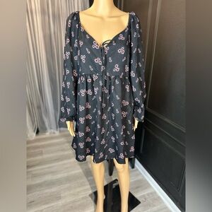 Wild fable Floral Black Dress